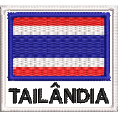 Patch Bordado Bandeira Tailândia 4,5x5 cm Cód.BDN65
