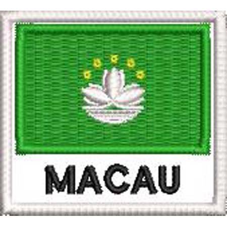 Patch Bordado Bandeira Macau 4,5x5 cm Cód.BDN71