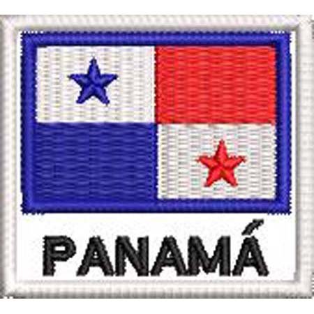 Patch Bordado Bandeira Panamá 4,5x5 cm Cód.BDN74
