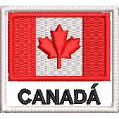 Patch Bordado Bandeira Canadá 4,5x5 cm Cód.BDN75