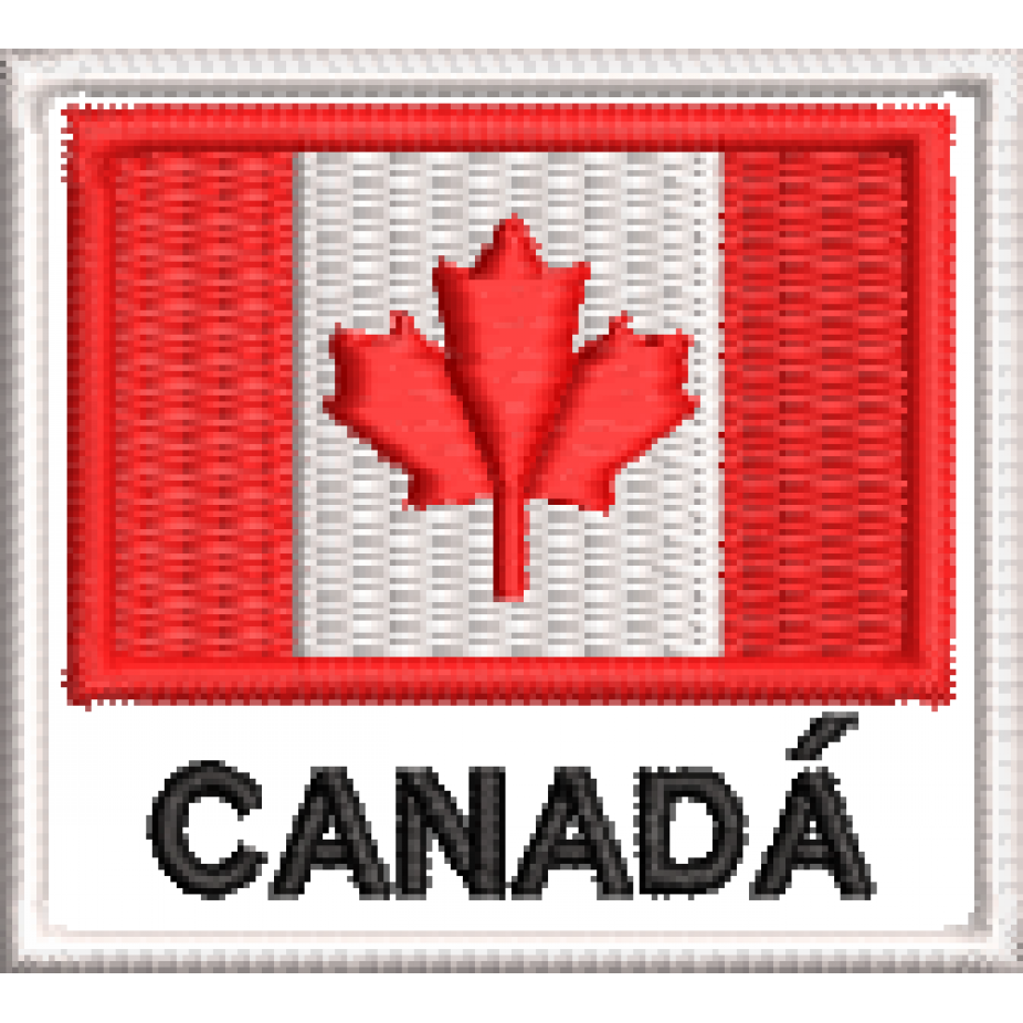 Patch Bordado Bandeira Canadá 4,5x5 cm Cód.BDN75