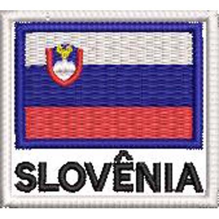 Patch Bordado Bandeira Eslovênia 4,5x5 cm Cód.BDN78