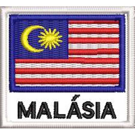 Patch Bordado Bandeira Malásia 4,5x5 cm Cód.BDN82
