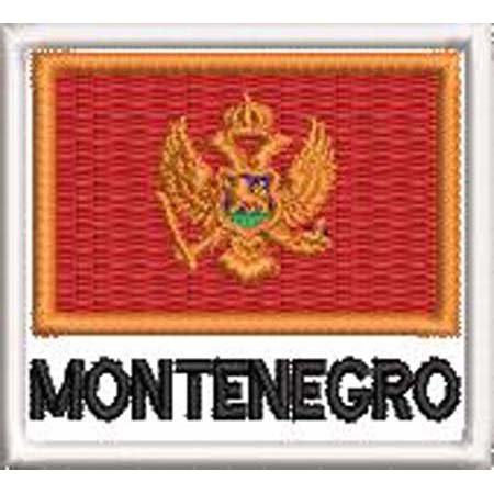 Patch Bordado Bandeira Montenegro 4,5x5 cm Cód.BDN83