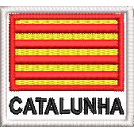 Patch Bordado Bandeira Catalunha 4,5x5 cm Cód.BDN86
