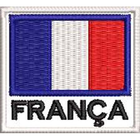Patch Bordado Bandeira França 4,5x5 cm Cód.BDN9