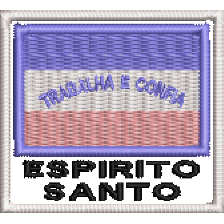 Patch Bordado Bandeira Estado Espírito Santo 4,5x5 cm Cód.BNE13