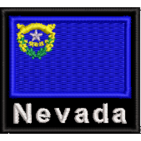 Patch Bordado Bandeira Estado Nevada 4,5x5 cm Cód.BNEA8