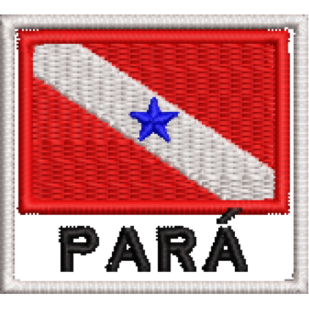 Patch Bordado Bandeira Estado Pará 4,5x5 cm Cód.BNE15