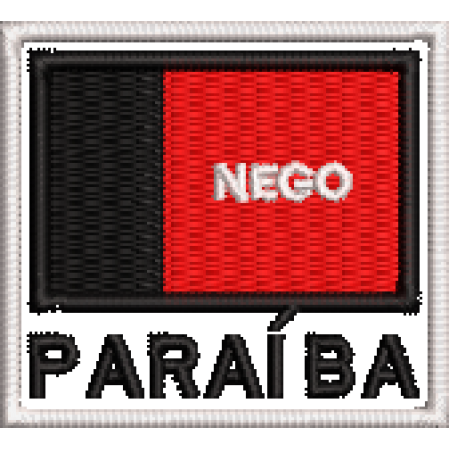 Patch Bordado Bandeira Estado Paraíba 4,5x5 cm Cód.BNE4