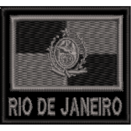 Patch Bordado Bandeira Estado Rio de Janeiro RJ 4,5x5 cm Cód.BNE57