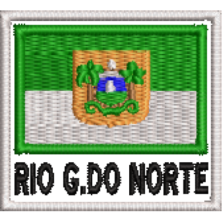 Patch Bordado Bandeira Estado Rio Grande do Norte 4,5x5 cm Cód.BNE24