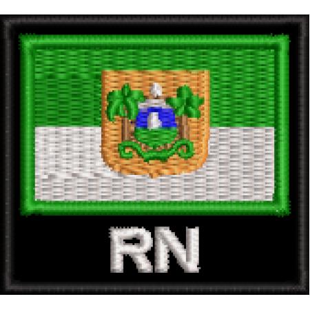 Patch Bordado Bandeira Estado Rio Grande do Norte RN 4,5x5 cm Cód.BNE33