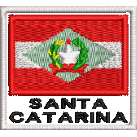 Patch Bordado Bandeira Estado Santa Catarina 4,5x5 cm Cód.BNE7