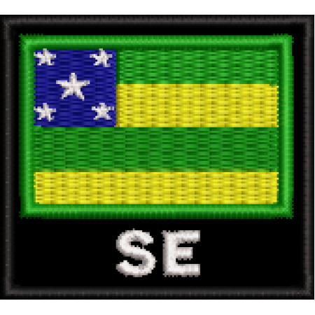 Patch Bordado Bandeira Estado Sergipe SE 4,5x5 cm Cód.BNE54