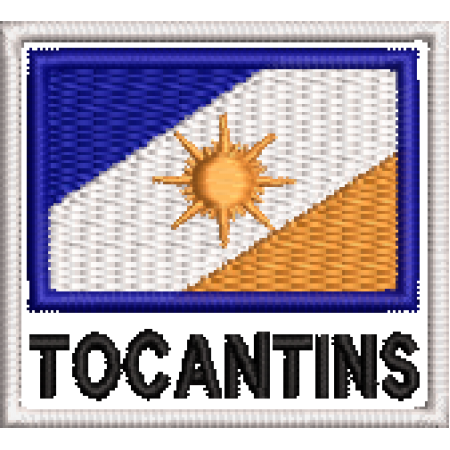 Patch Bordado Bandeira Estado Tocantins 4,5x5 cm Cód.BNE2