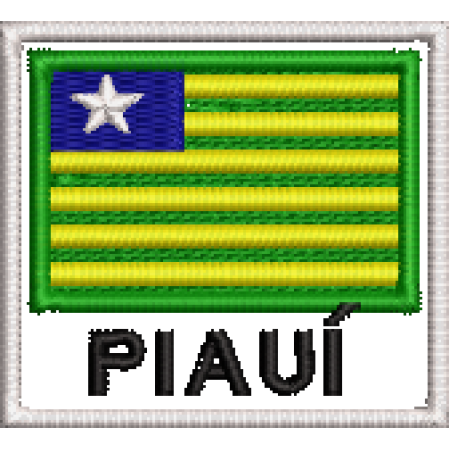Patch Bordado Bandeira Piauí 4,5x5  cm Cód.BNE26