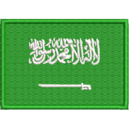 Patch Bordado Bandeira Arábia Saudita 5x7 cm Cód.BDP69