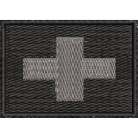 Patch Bordado Bandeira Suíça 5x7 cm Cód.BDP263