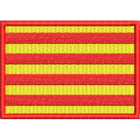 Patch Bordado Bandeira Catalunha 5x7 cm Cód.BDP79