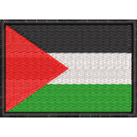 Patch Bordado Bandeira Cisjordânia 5x7 cm Cód.BDP245