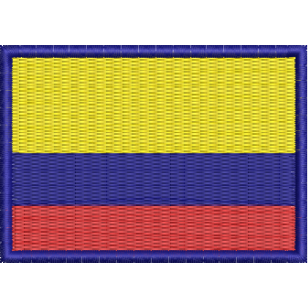 Patch Bordado Bandeira Colômbia 5x7 cm Cód.BDP65