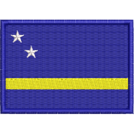 Patch Bordado Bandeira Curaçao 5x7 cm Cód.BDP103