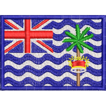 Patch Bordado Bandeira Diego Garcia 5x7 cm Cód.BDP144