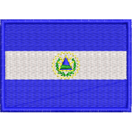 Patch Bordado Bandeira El Salvador 5x7 cm Cód.BDP145