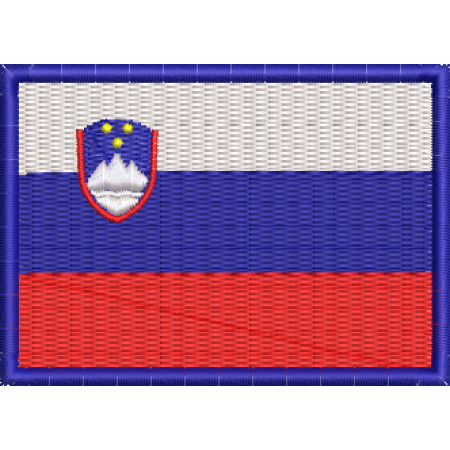 Patch Bordado Bandeira Eslovênia 5x7 cm Cód.BDP11