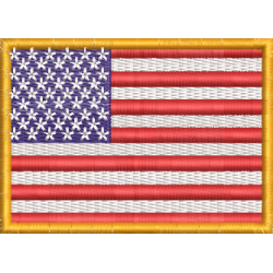 Patch Bordado Bandeira Estados Unidos 5x7cm Cód.BDP135