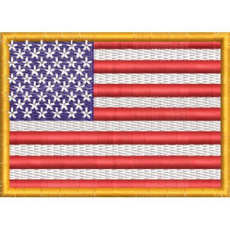 Patch Bordado Bandeira Estados Unidos 5x7cm Cód.BDP135