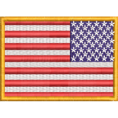 Patch Bordado Bandeira Estados Unidos invertida 5x7 cm Cód.BDP269