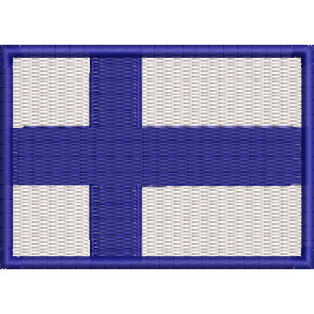 Patch Bordado Bandeira Finlândia 5x7 cm Cód.BDP44