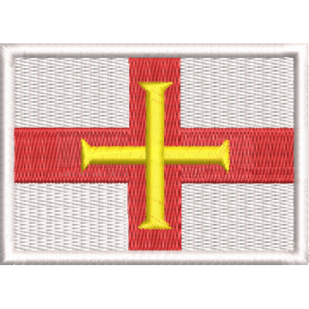Patch Bordado Bandeira Guernsey 5x7 Cód.BDP284