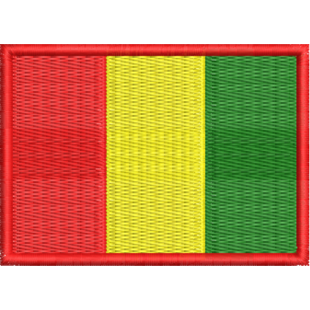 Patch Bordado Bandeira Guiné 5x7 cm Cód.BDP195