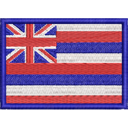 Patch Bordado Bandeira Havaí 5x7 cm Cód.BDP248