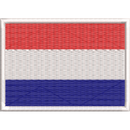 Patch Bordado Bandeira Holanda 5x7 cm Cód.BDP57