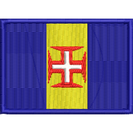 Patch Bordado Bandeira Ilhas de Madeira 5x7 cm Cód.BDP122