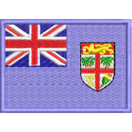 Patch Bordado Bandeira Ilhas Fiji 5x7cm Cód.BDP132