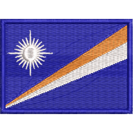 Patch Bordado Bandeira Ilhas Marshall 5x7 cm Cód.BDP200