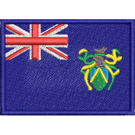 Patch Bordado Bandeira Ilhas Pitcairn 5x7 cm Cód.BDP287