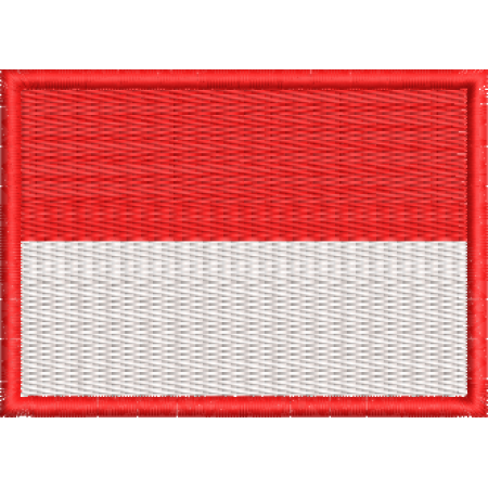 Patch Bordado Bandeira Indonésia 5x7 cm Cód.BDP131