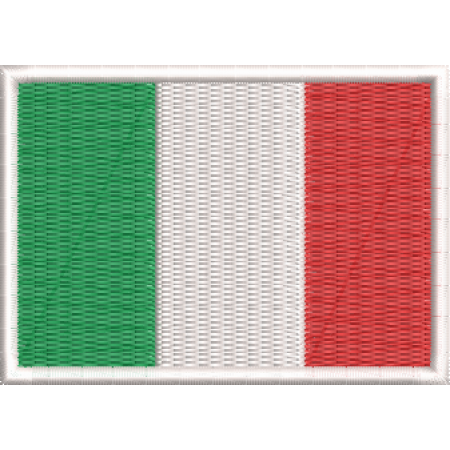 Patch Bordado Bandeira Itália 5x7 cm Cód.BDP53