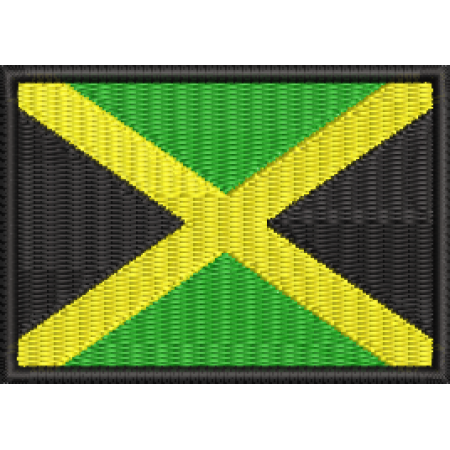 Patch Bordado Bandeira Jamaica 5x7 cm Cód.BDP121