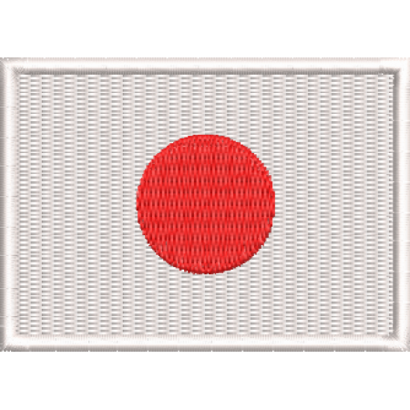 Patch Bordado Bandeira Japão 5x7 cm Cód.BDP40