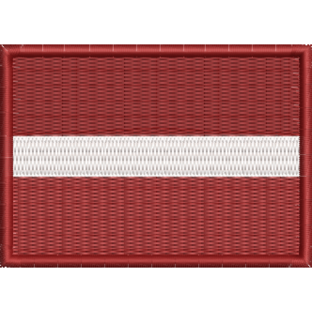 Patch Bordado Bandeira Letônia 5x7 cm Cód.BDP20