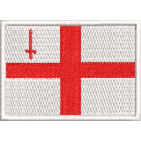 Patch Bordado Bandeira Londres 5x7 cm Cód.BDP149