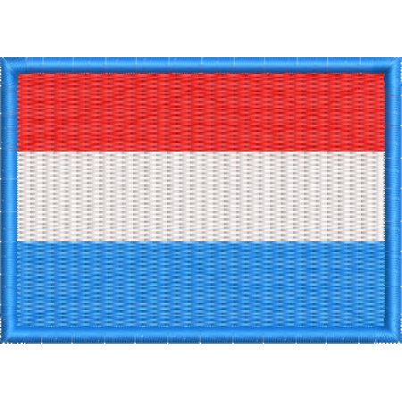 Patch Bordado Bandeira Luxemburgo 5x7 cm Cód.BDP113