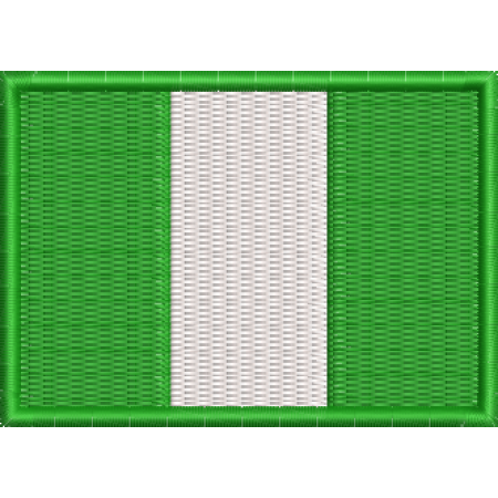 Patch Bordado Bandeira Nigéria 5x7 cm Cód.BDP47